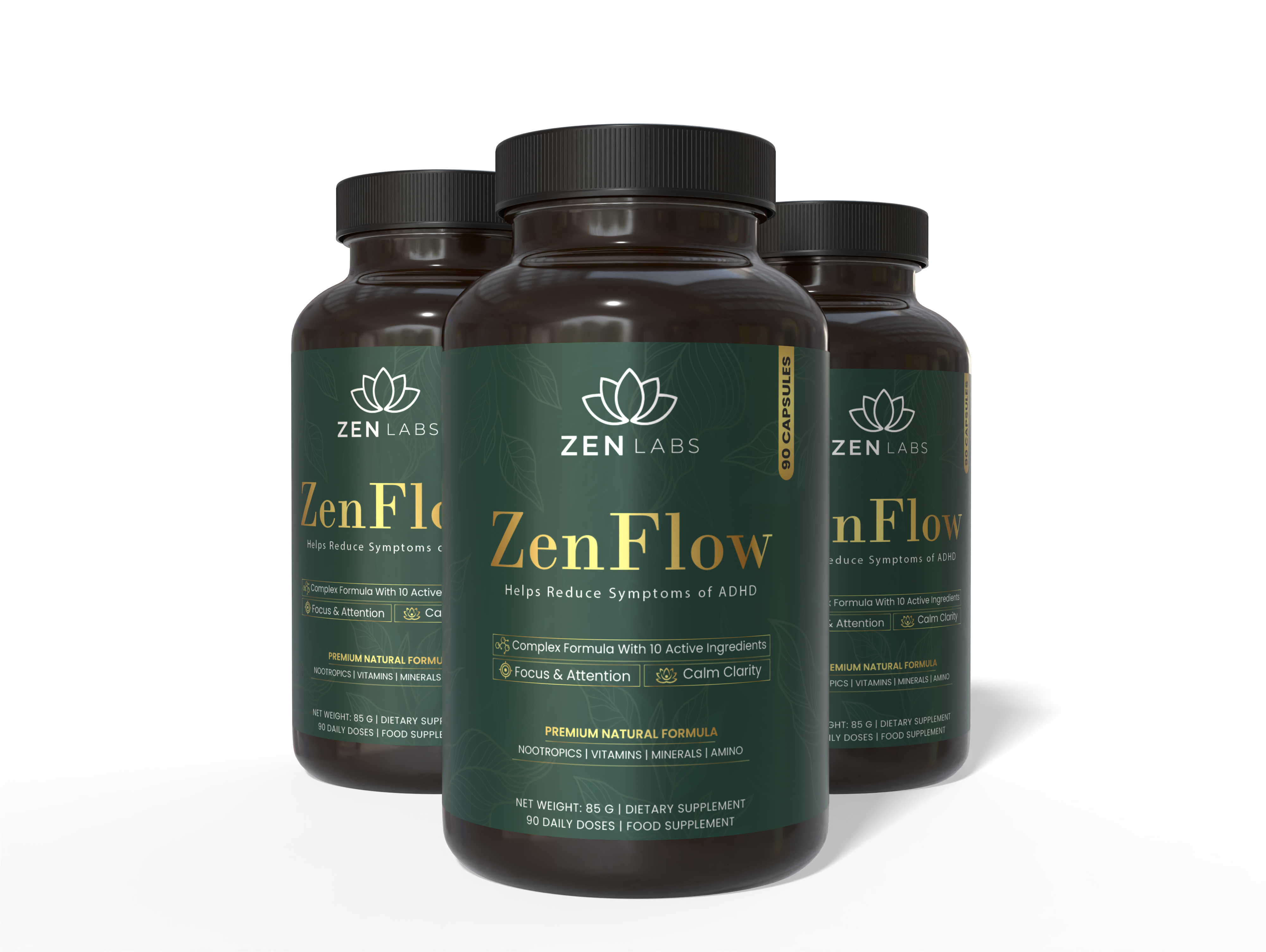 ZenFlow™ doplnok stravy zameraný na ADHD, 90 kapsúl.